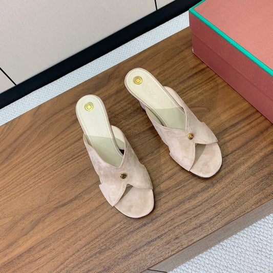 HIGH HEELS 85 MM IN LIGHT PINK SUEDE - 35