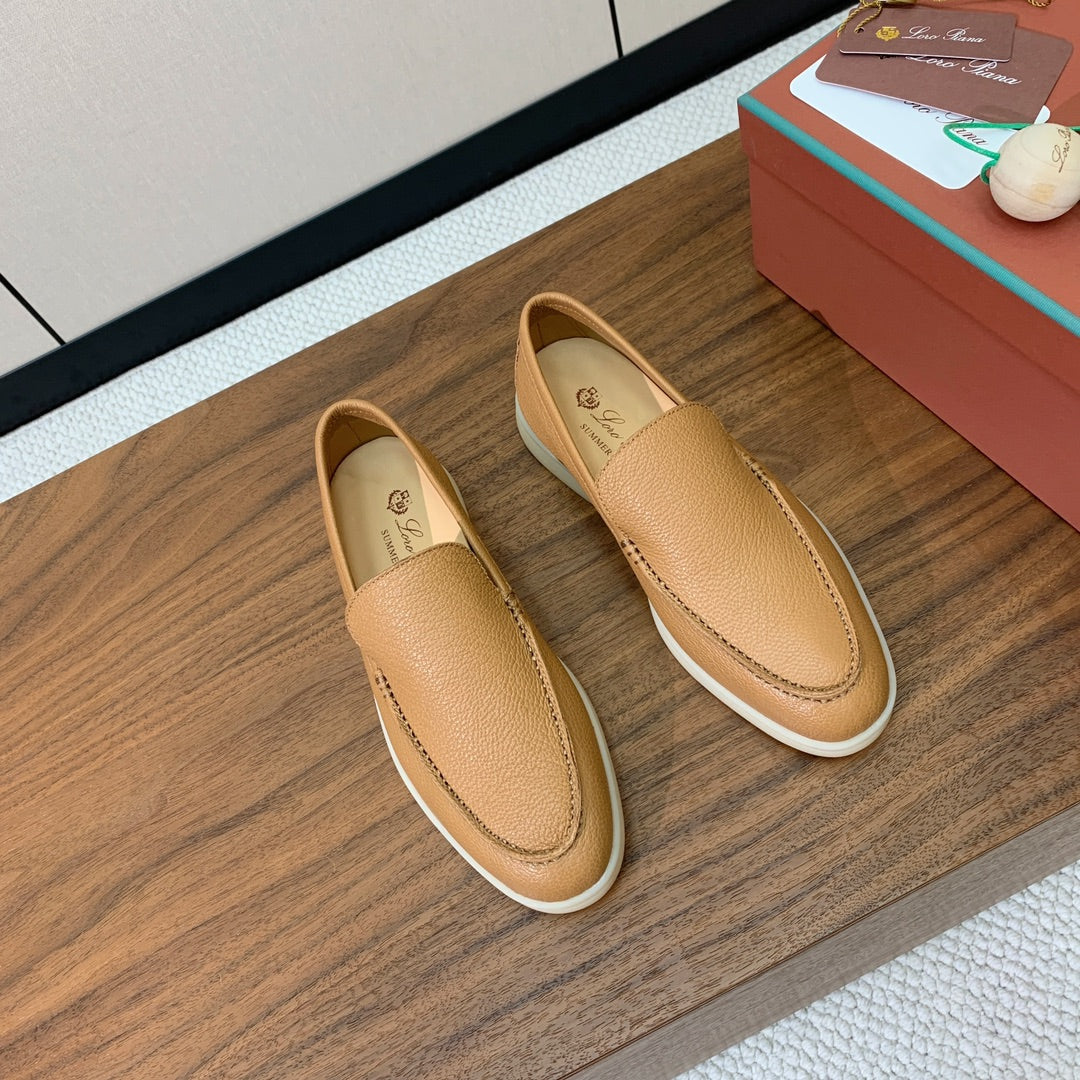 LP LOAFERS 25S IN BROWN LAMBSKIN - 34