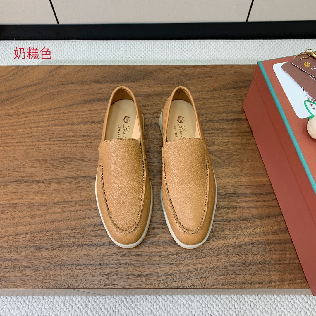LP LOAFERS 25S IN BROWN LAMBSKIN - 34