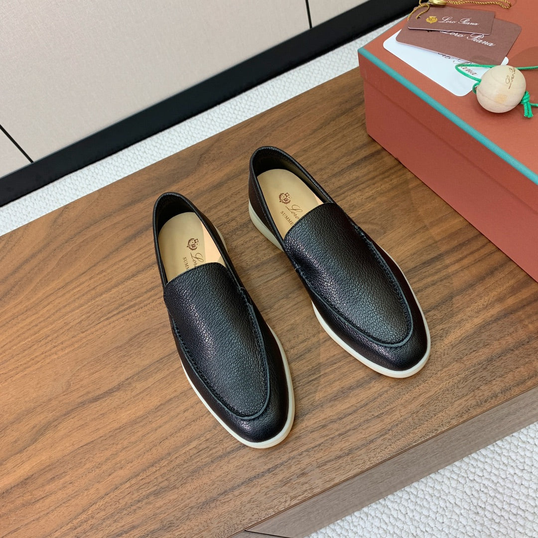 LP LOAFERS 25S IN BLACK LAMBSKIN - 34