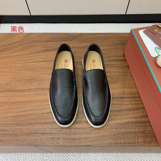 LP LOAFERS 25S IN BLACK LAMBSKIN - 34