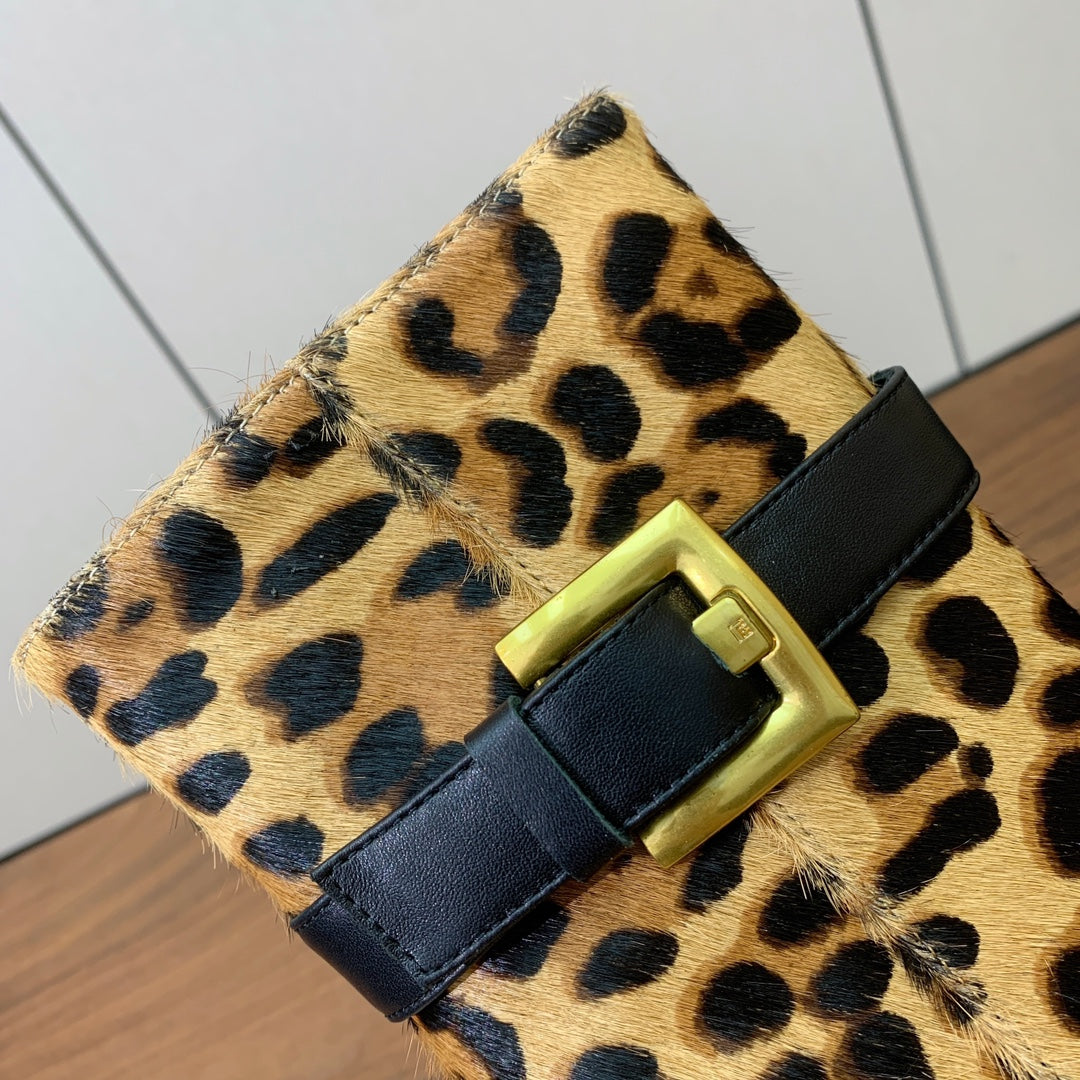 ЧОБОТИ BALMAIN 26S 95 ММ З ХУТРА ПОНІ З ЛЕОПАРДОВИМ ПРИНТОМ