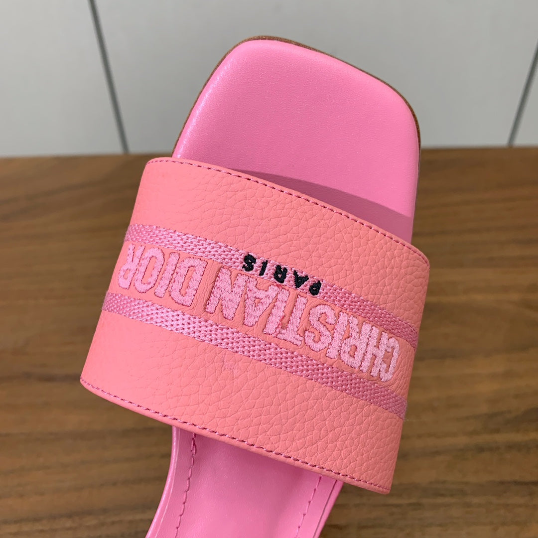 DIOR 25S HIGH-HEEL SANDALS 40 MM IN PINK CALFSKIN - 34