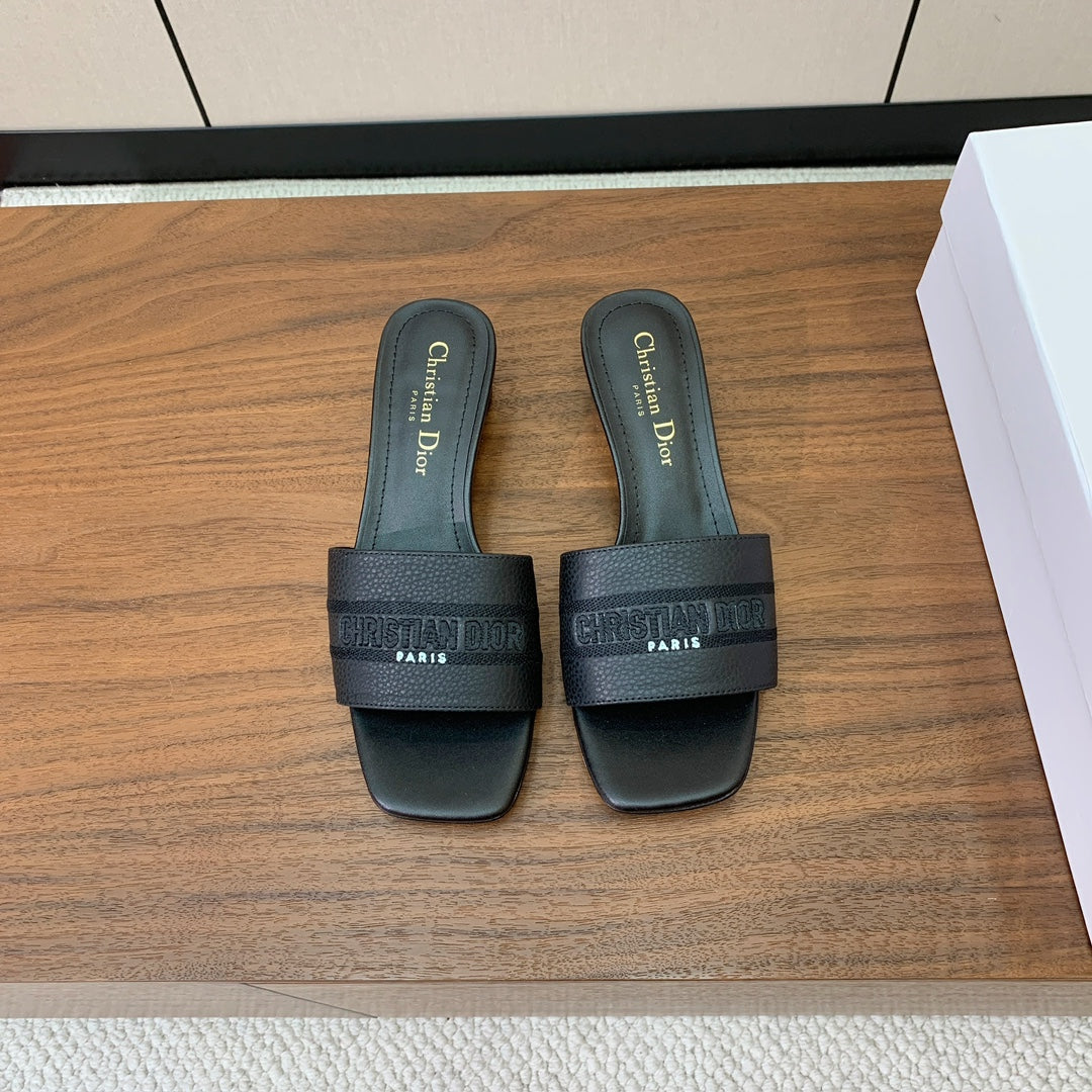 DIOR 25S HIGH-HEEL SANDALS 40 MM IN BLACK CALFSKIN - 34