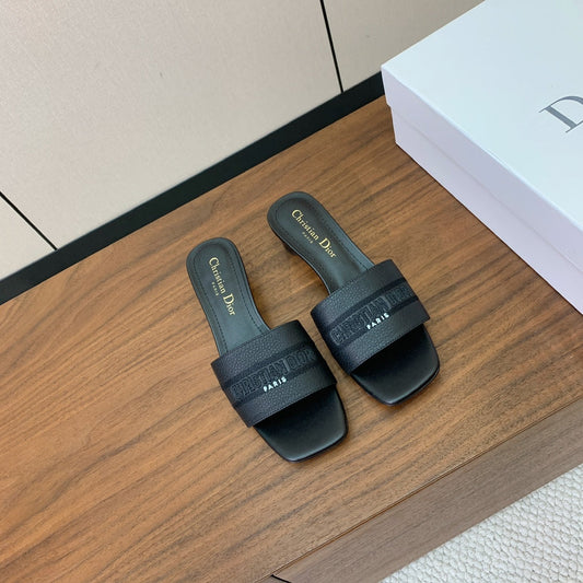 DIOR 25S HIGH-HEEL SANDALS 40 MM IN BLACK CALFSKIN - 34