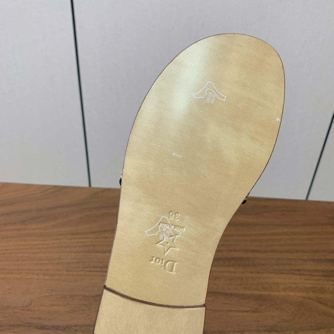 DIOR 25S DWAY SLIDE IN MULTICOLOR CALFSKIN AND FABRIC STYLE 1 - 34