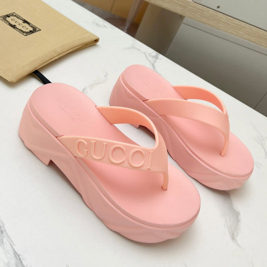 THONG PLATFORM IN LIGHT PINK IMPORTED TPU - 35