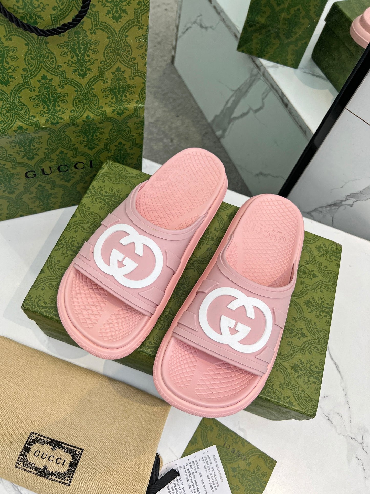 PLATFORM SLIPPERS IN LIGHT PINK IMPORTED TPU - 35