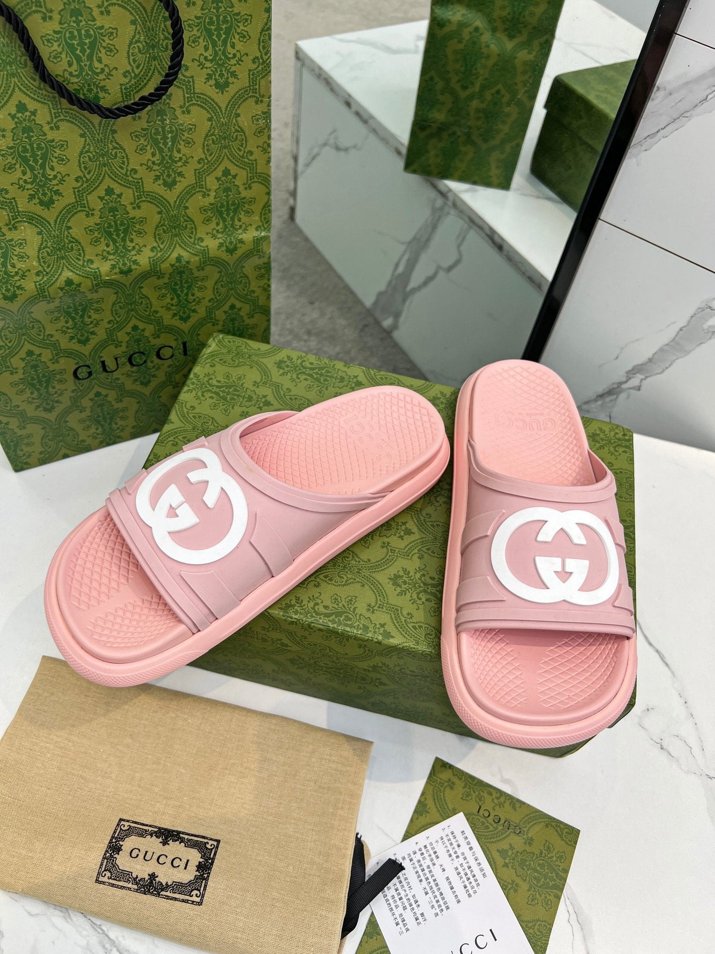 PLATFORM SLIPPERS IN LIGHT PINK IMPORTED TPU - 35