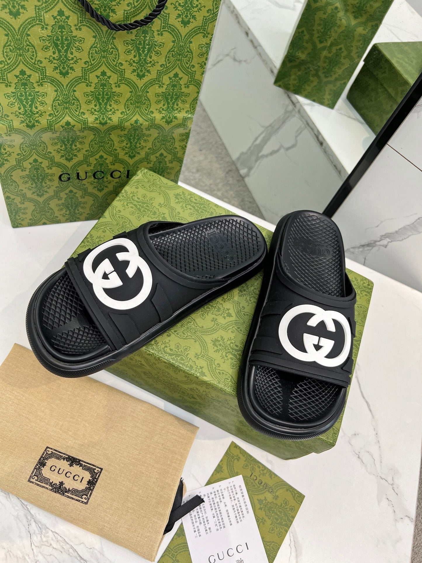 PLATFORM SLIPPERS IN BLACK IMPORTED TPU - 35