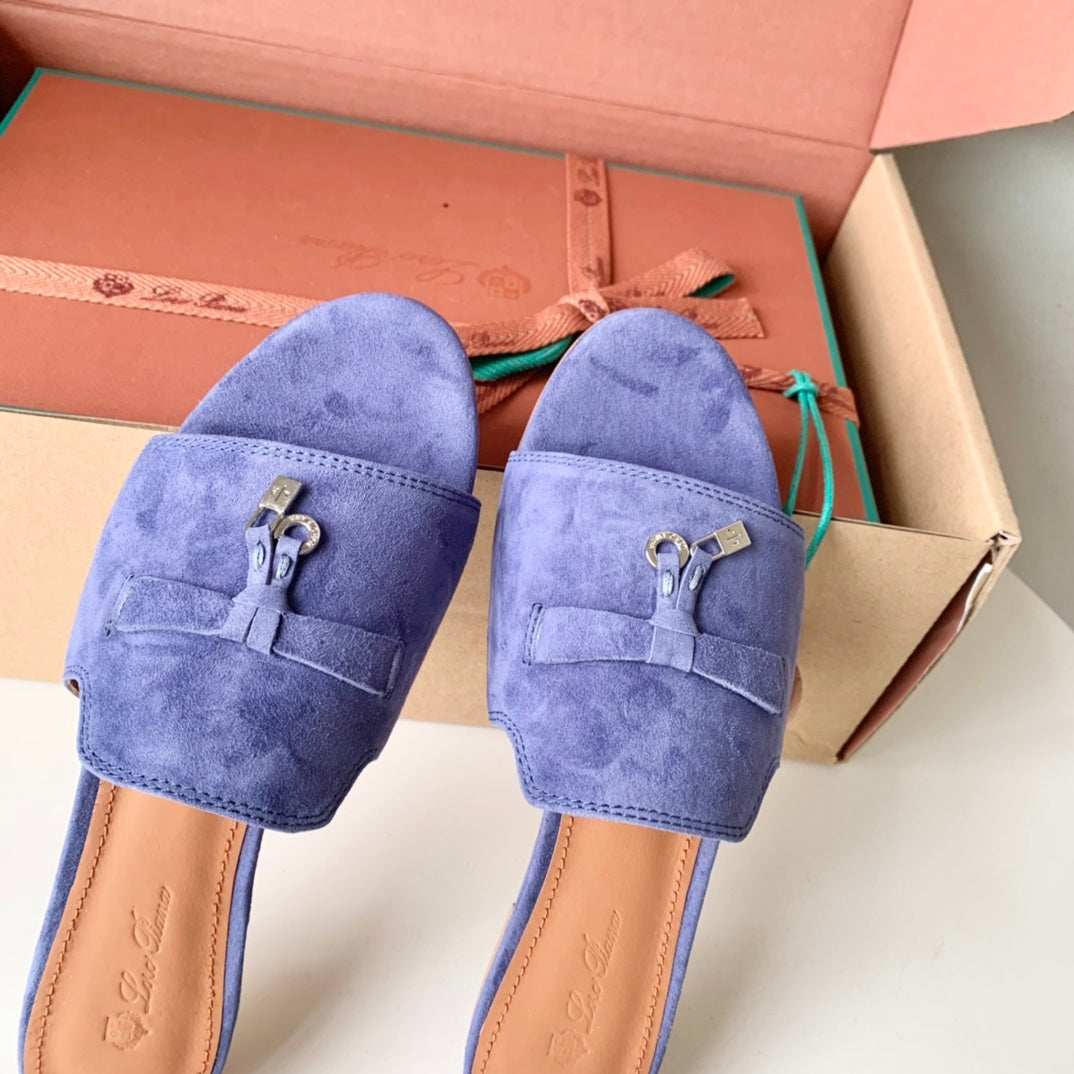 Summer Charms Sandals in Purple Suede - 35