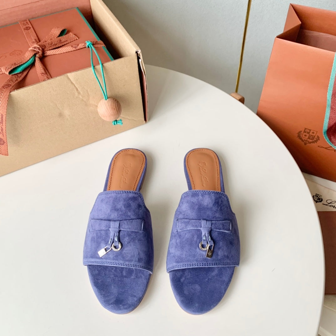 Summer Charms Sandals in Purple Suede - 35