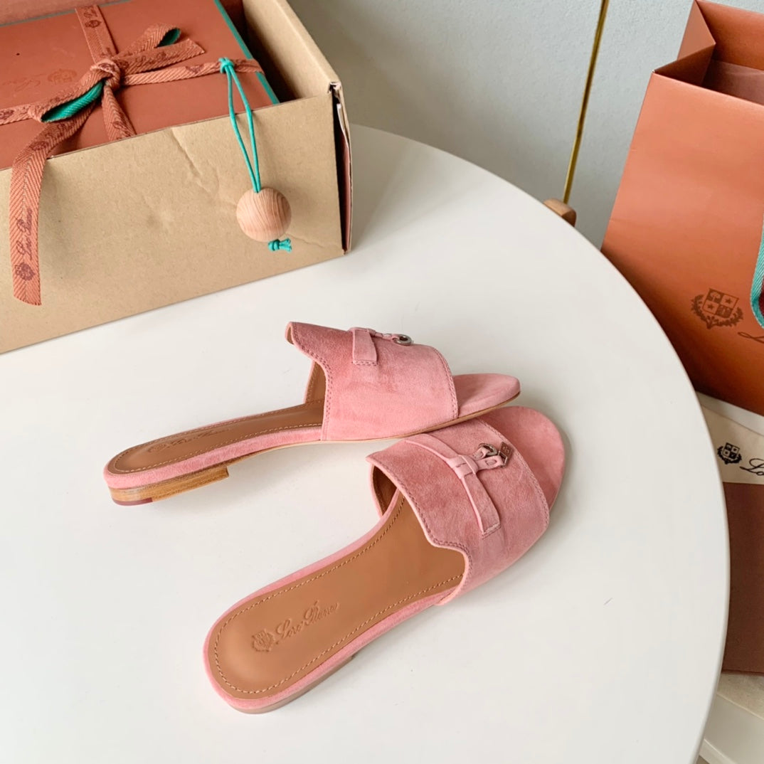 Summer Charms Sandals in Pink Suede - 35