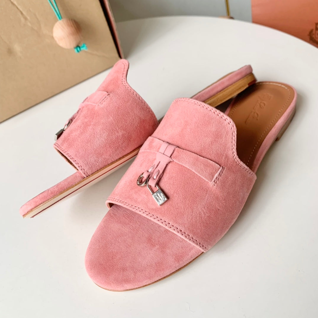 Summer Charms Sandals in Pink Suede - 35