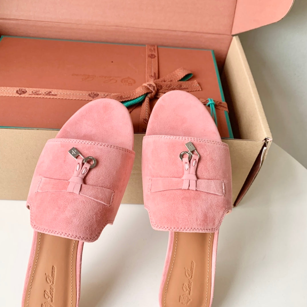 Summer Charms Sandals in Pink Suede - 35