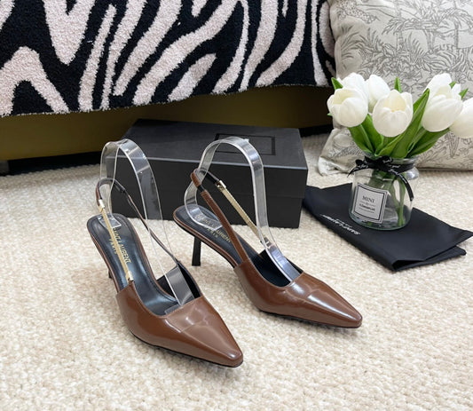 SL BLAKE SLINGBACK PUMPS CARAMEL CALFSKIN - 35 / 6.5 CM