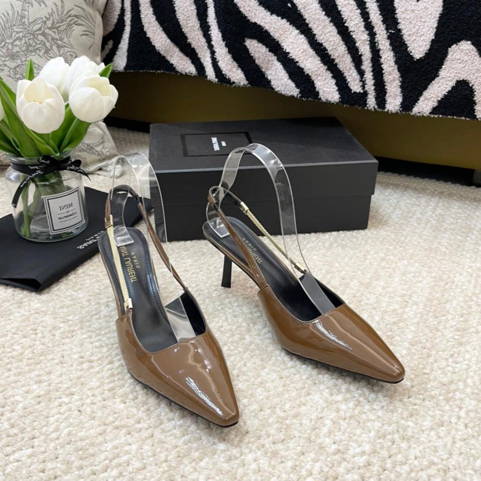 SL BLAKE SLINGBACK PUMPS CAMEL CALFSKIN - 35 / 6.5 CM