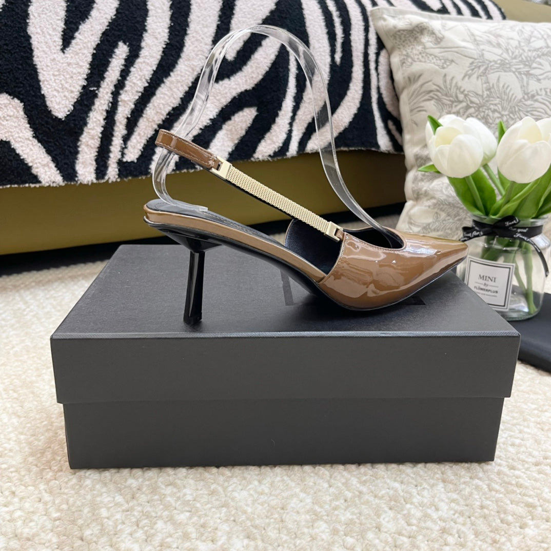 SL BLAKE SLINGBACK PUMPS CAMEL CALFSKIN - 35 / 6.5 CM