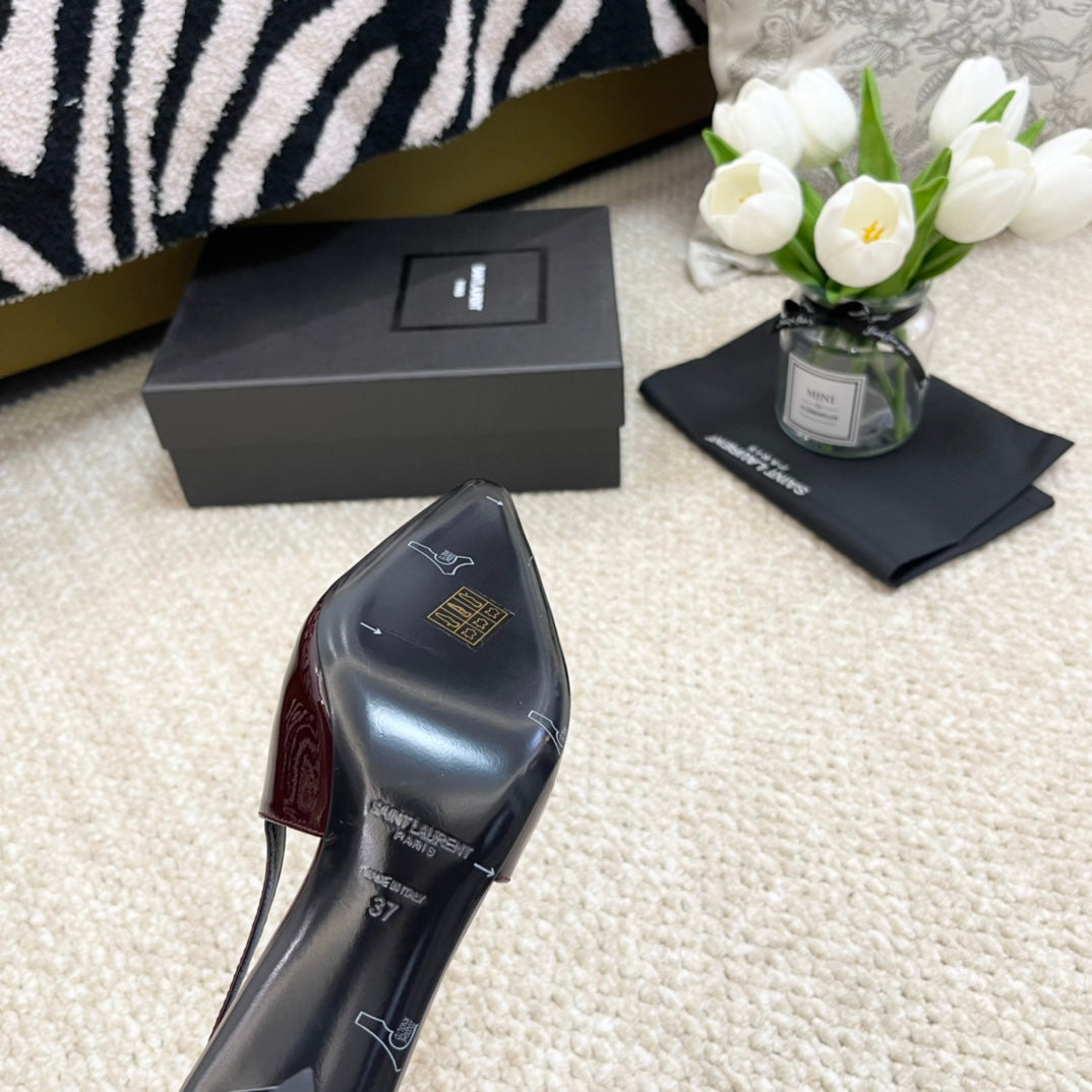 SL BLAKE SLINGBACK PUMPS MULBERRY CALFSKIN - 35 / 6.5 CM