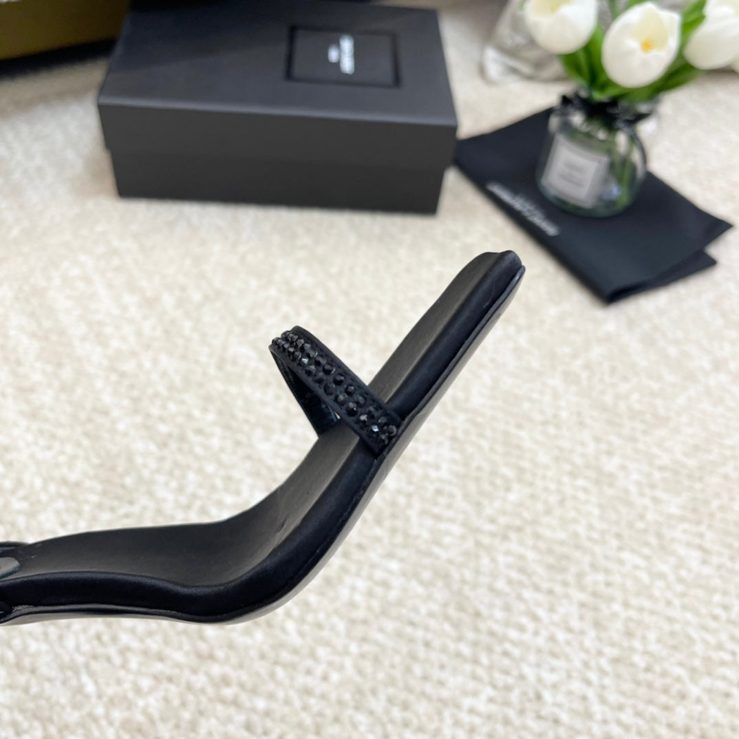 SL GEORGIA SANDALS PUMP BLACK SATIN - 35