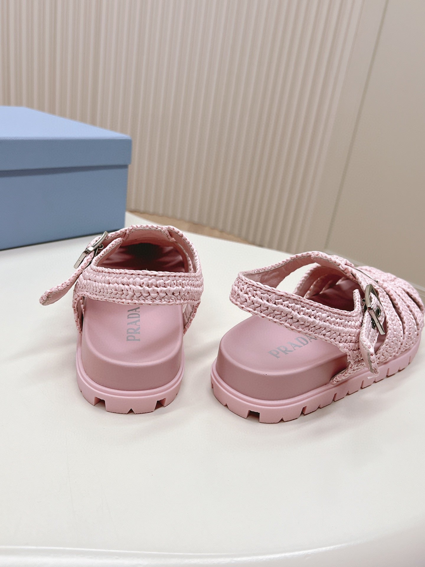 PRA RUBBER FISHERMAN SANDALS LIGHT PINK LAMBSKIN - 35
