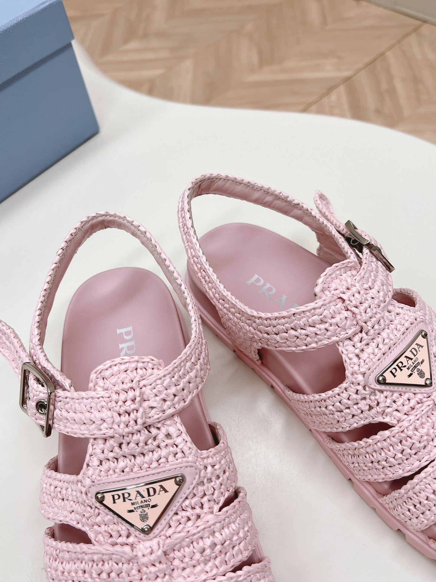 PRA RUBBER FISHERMAN SANDALS LIGHT PINK LAMBSKIN - 35