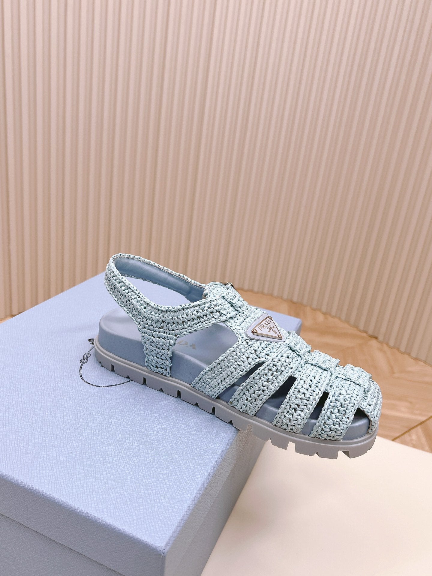 PRA RUBBER FISHERMAN SANDALS SKY LAMBSKIN - 35