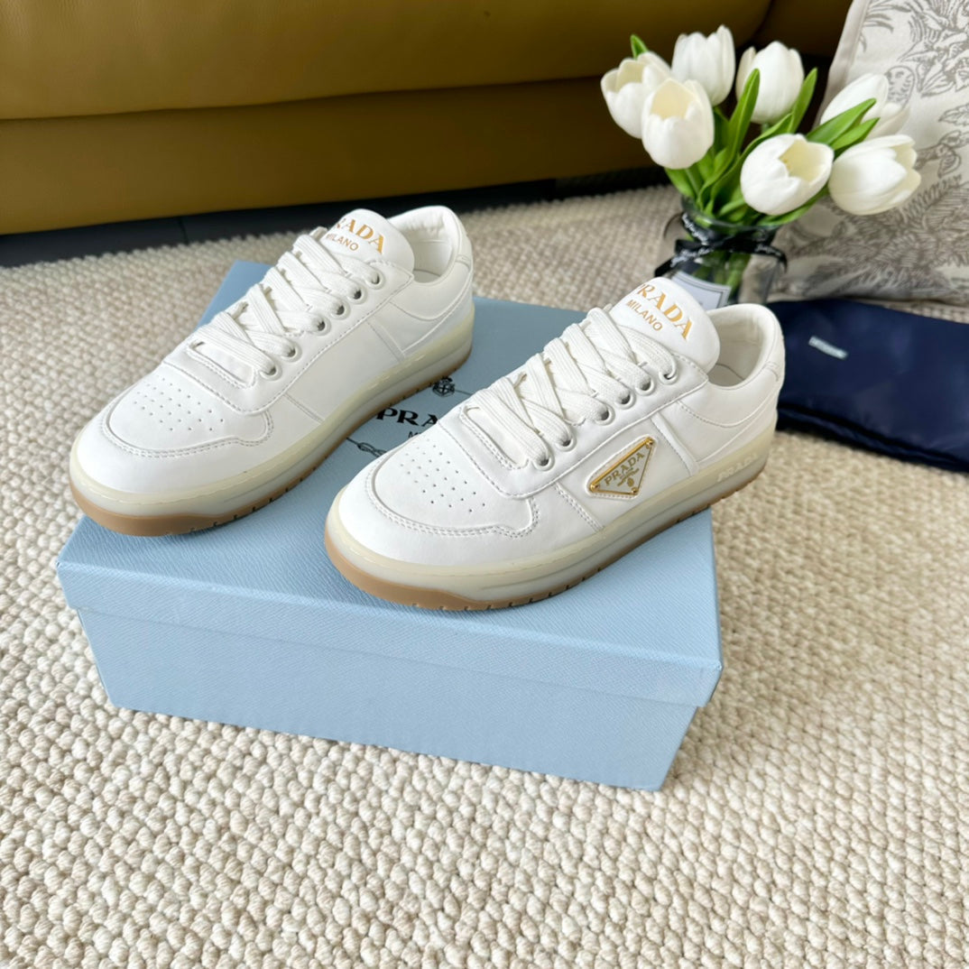 PRA DOWNTOWN NAPPA SNEAKERS WHITE CALFSKIN - 34