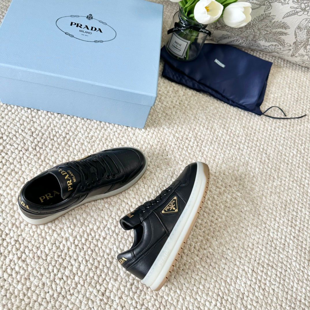 PRA DOWNTOWN NAPPA SNEAKERS BLACK CALFSKIN - 34