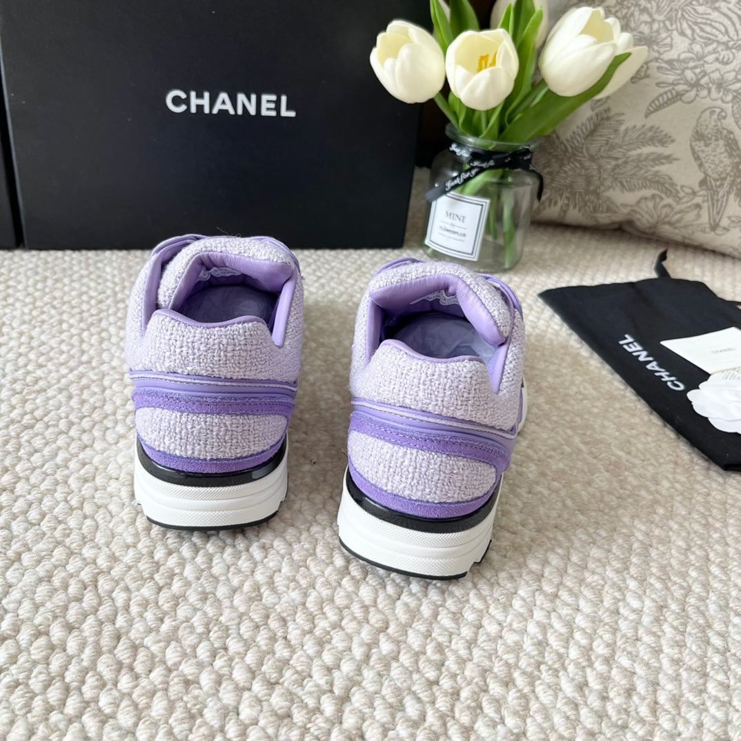 CC SNEAKER IN IRIS PURPLE WOOL TWEED AND SUEDE - 35