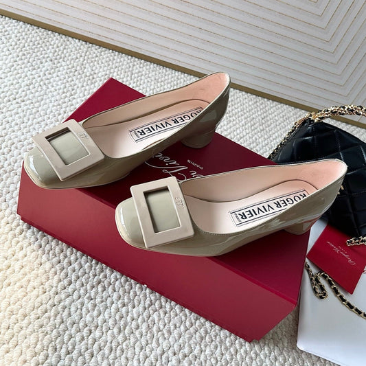 U LOOK BALLERINAS IN GURKHA GLOSSY CALFSKIN - 34