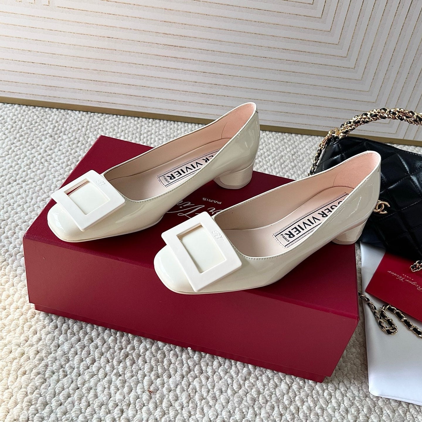 U LOOK BALLERINAS IN WHITE GLOSSY CALFSKIN - 34