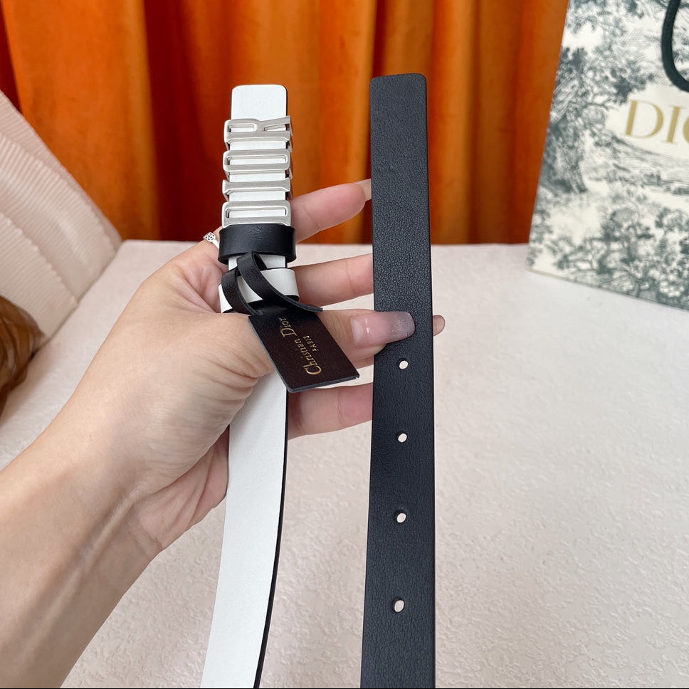 DIOR 25S BELT 20 MM IN WHITE CALFSKIN 562037 - 30