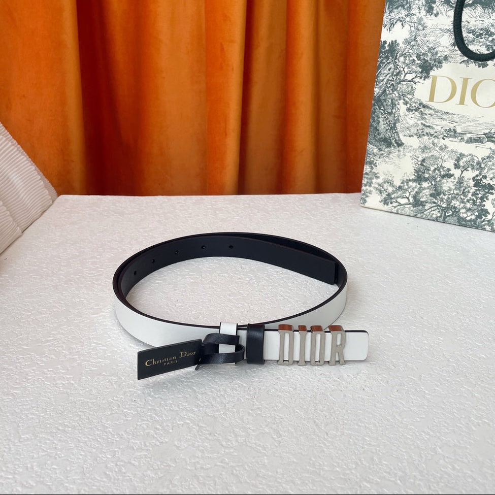 DIOR 25S BELT 20 MM IN WHITE CALFSKIN 562037 - 30