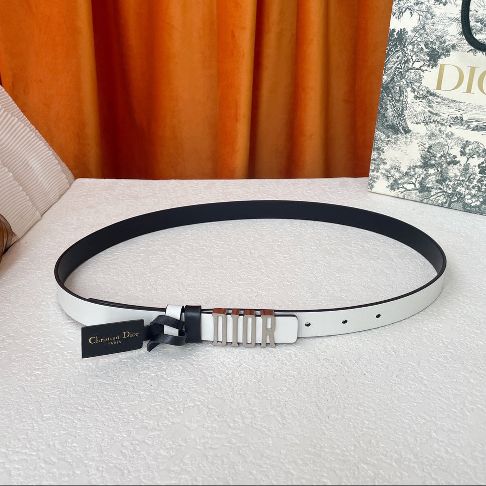 DIOR 25S BELT 20 MM IN WHITE CALFSKIN 562037 - 30