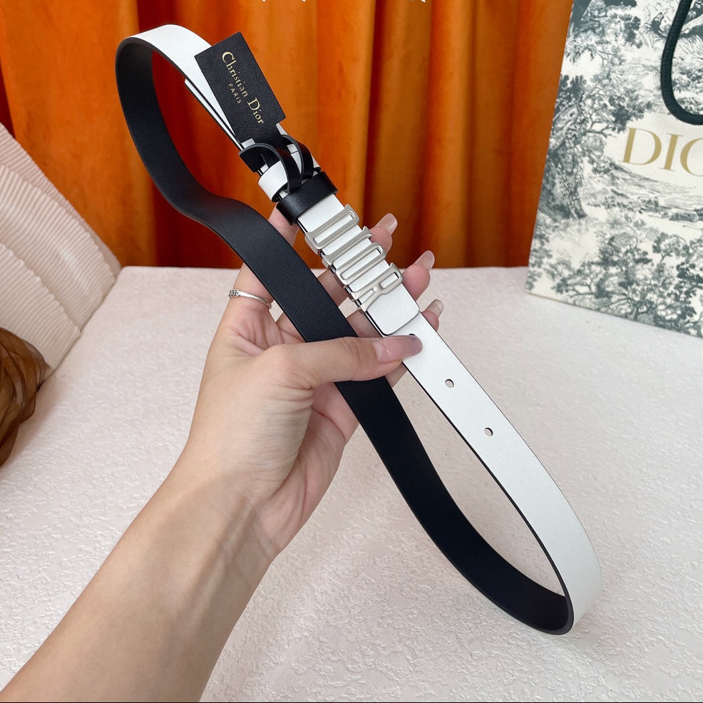 DIOR 25S BELT 20 MM IN WHITE CALFSKIN 562037 - 30