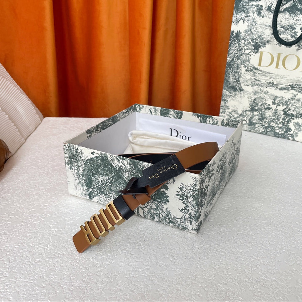 DIOR 25S BELT 20 MM IN BROWN CALFSKIN 562035 - 30