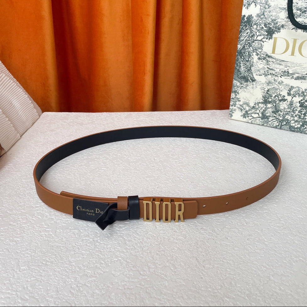 DIOR 25S BELT 20 MM IN BROWN CALFSKIN 562035 - 30