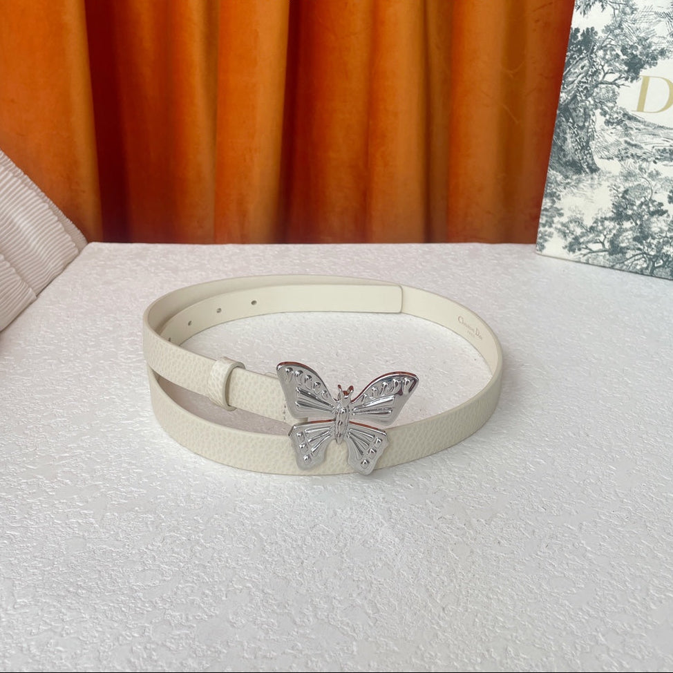 DIOR 25S BELT 20 MM IN CREAM WHITE CALFSKIN 571775 - 30