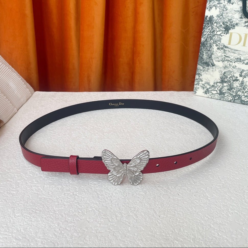 DIOR 25S BELT 20 MM IN RED CALFSKIN 567927 - 30
