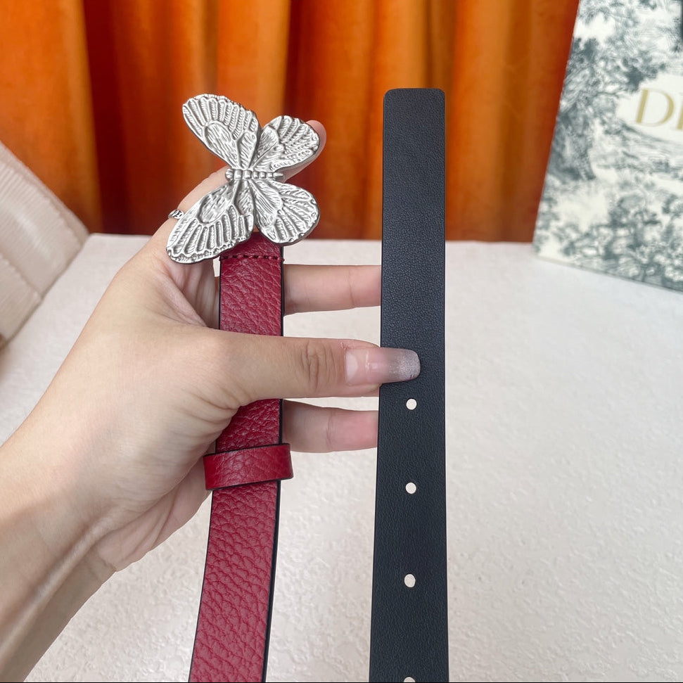 DIOR 25S BELT 20 MM IN RED CALFSKIN 567927 - 30