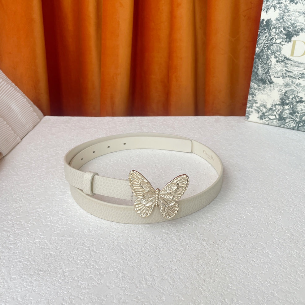DIOR 25S BELT 20 MM IN CREAM WHITE CALFSKIN 567928 - 30