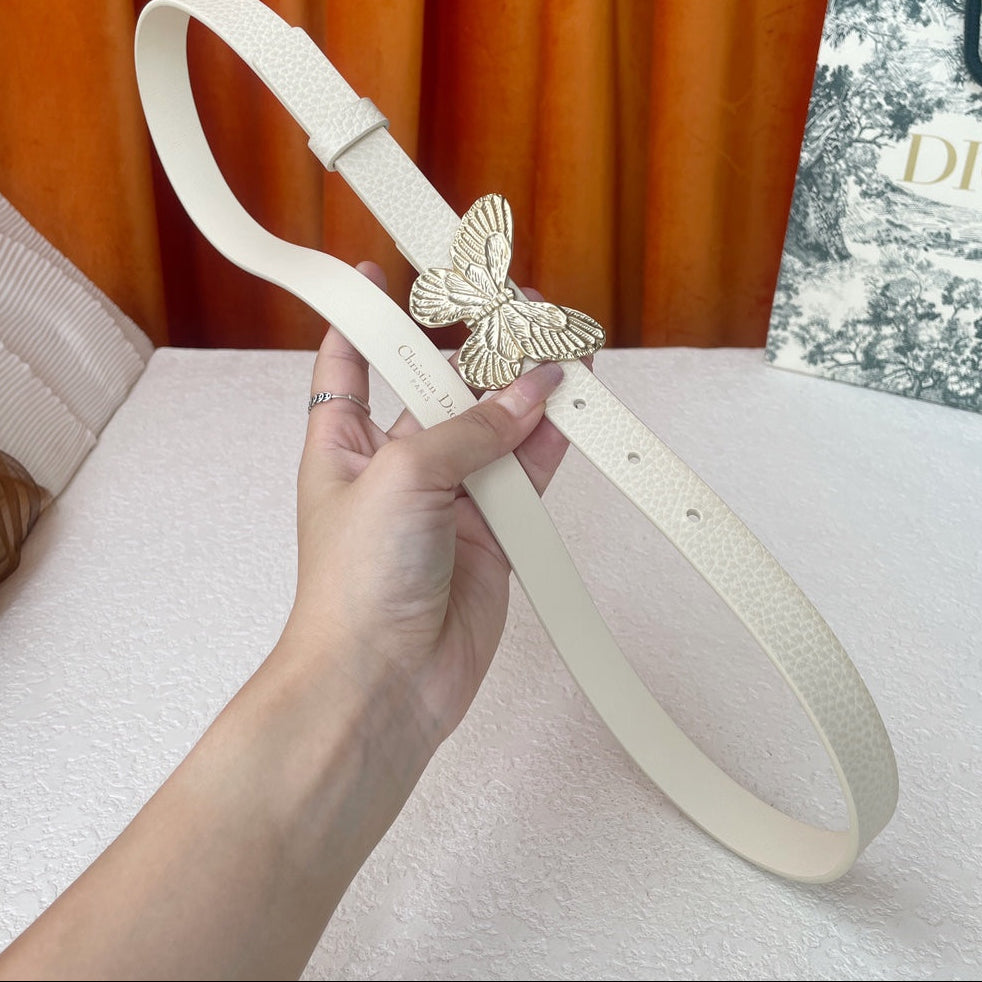 DIOR 25S BELT 20 MM IN CREAM WHITE CALFSKIN 567928 - 30