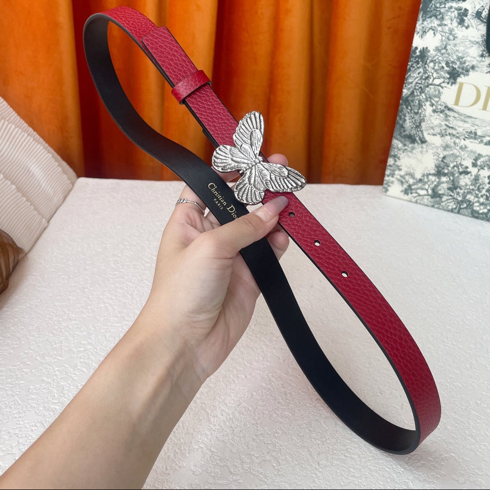 DIOR 25S BELT 20 MM IN RED CALFSKIN 567927 - 30