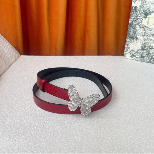 DIOR 25S BELT 20 MM IN RED CALFSKIN 567927 - 30