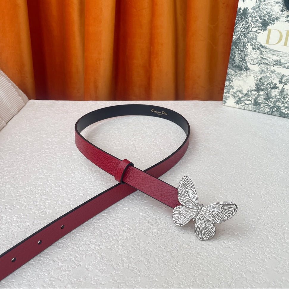 DIOR 25S BELT 20 MM IN RED CALFSKIN 567927 - 30