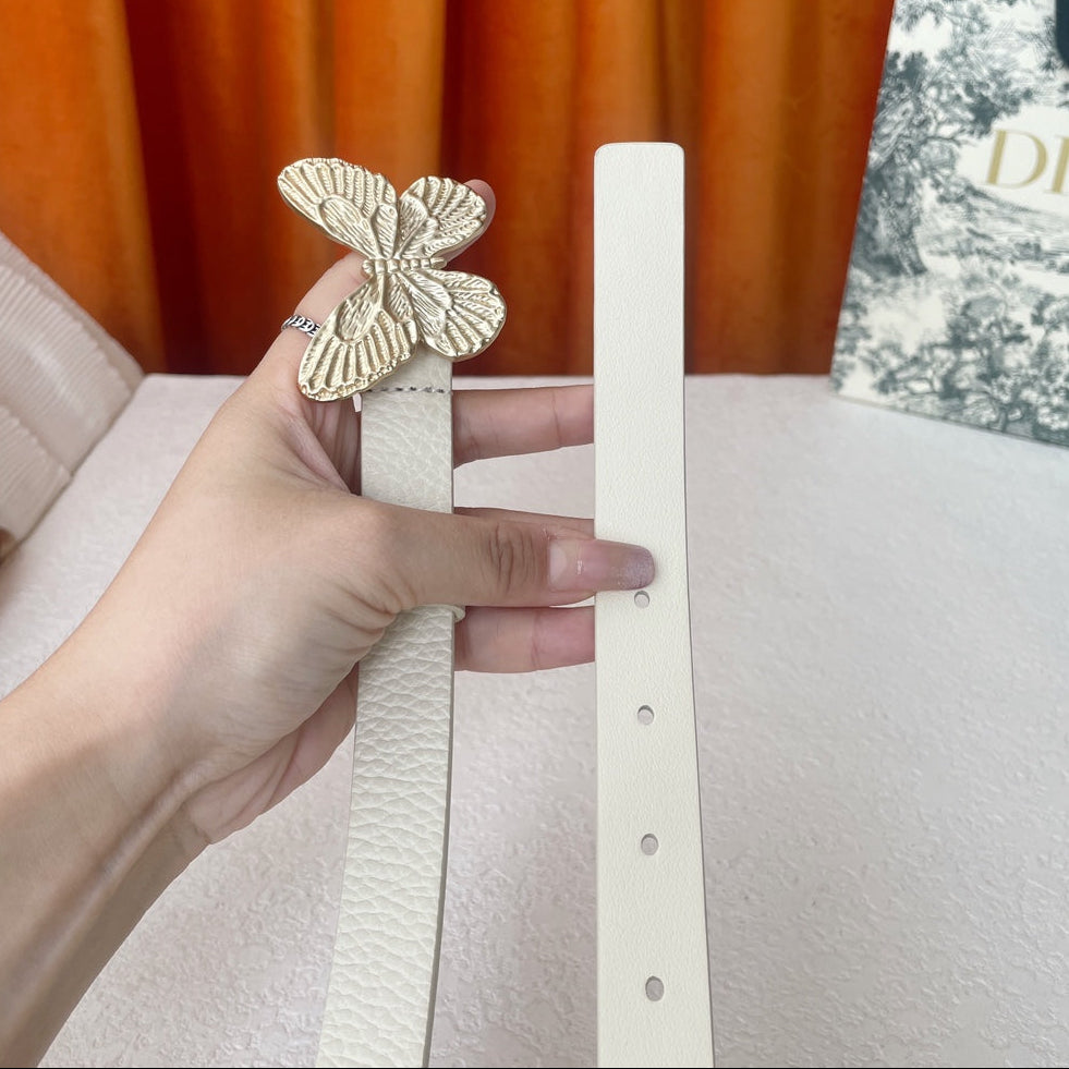 DIOR 25S BELT 20 MM IN CREAM WHITE CALFSKIN 567928 - 30