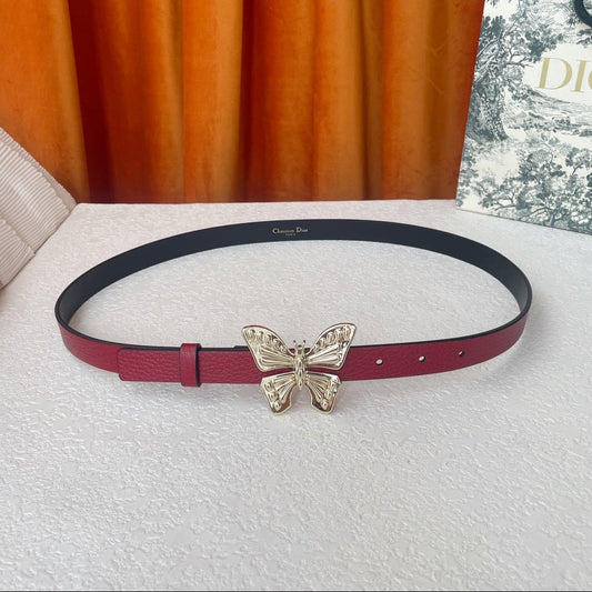 DIOR 25S BELT 20 MM IN RED CALFSKIN 567924 - 30