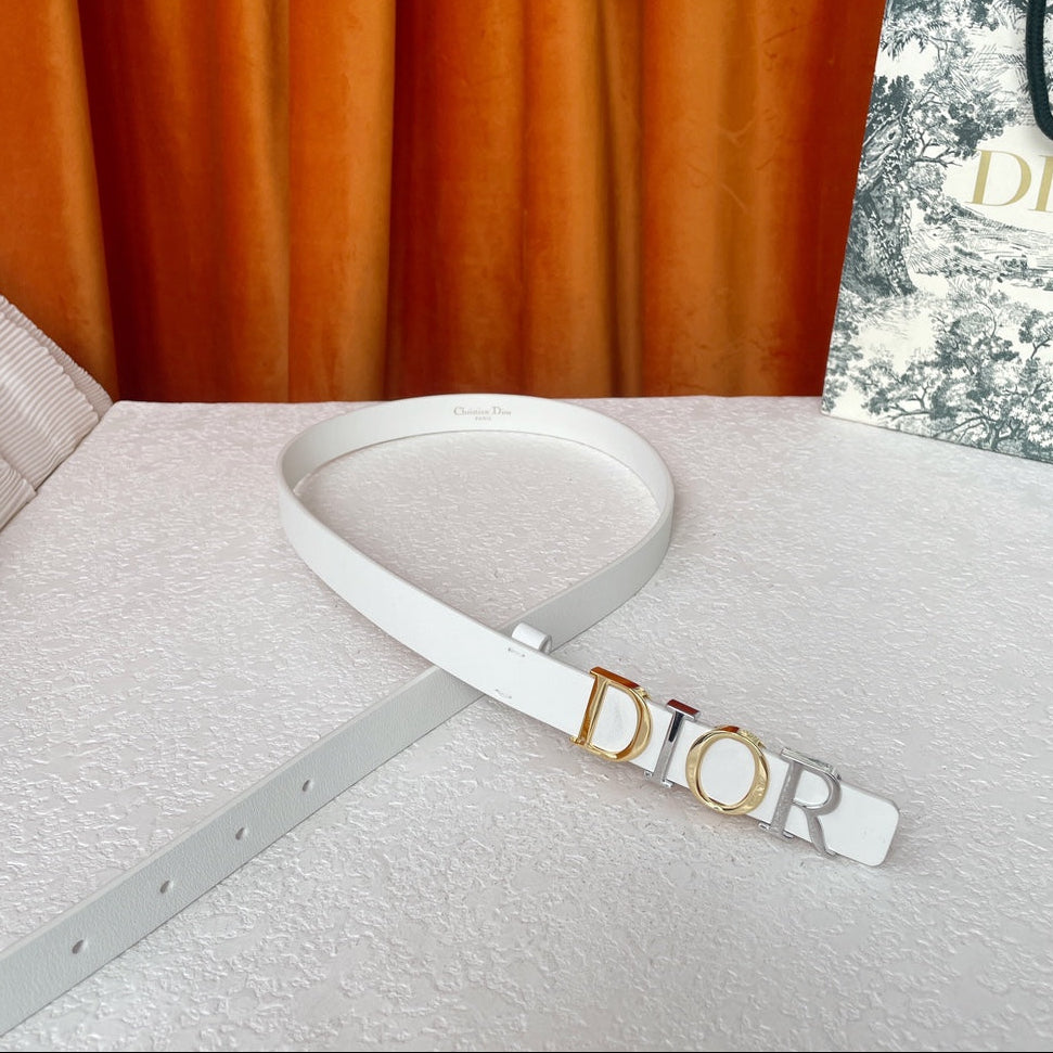 DIOR 25S BELT 20 MM IN WHITE CALFSKIN 562163 - 30