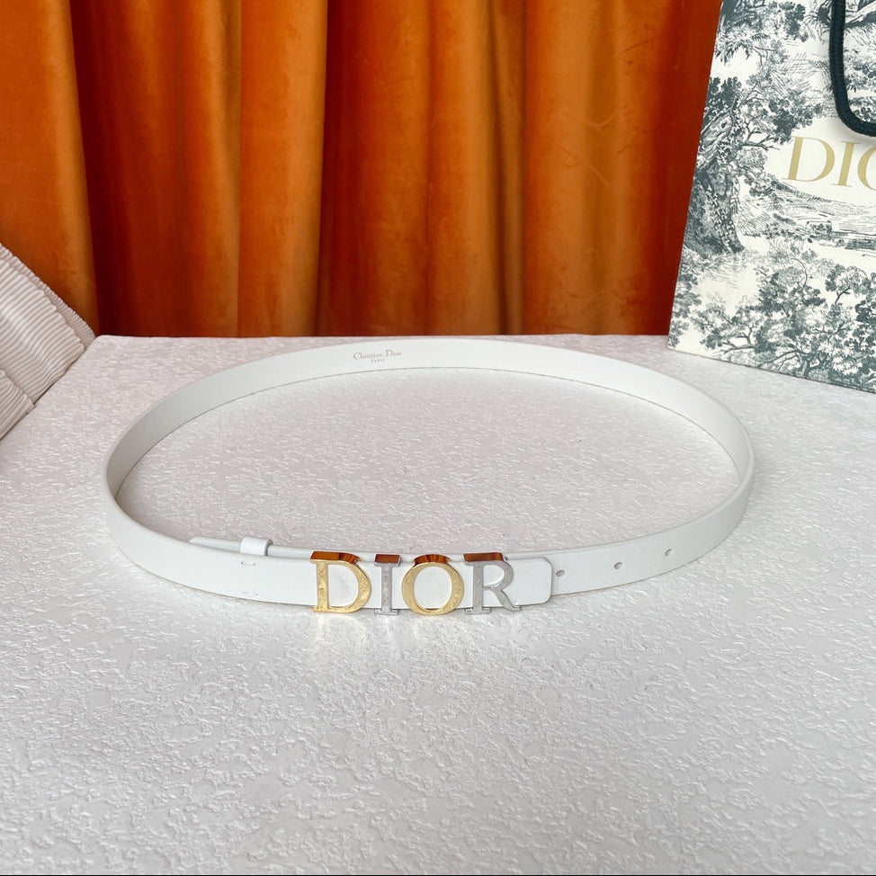 DIOR 25S BELT 20 MM IN WHITE CALFSKIN 562163 - 30